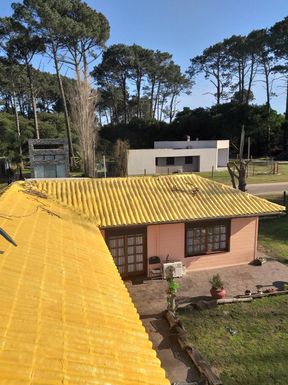 Techo chapa amarillo